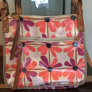 Fossil Coated Canvas Crossbody